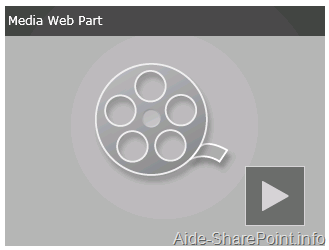 Webpart vidéo de SharePoint 2010